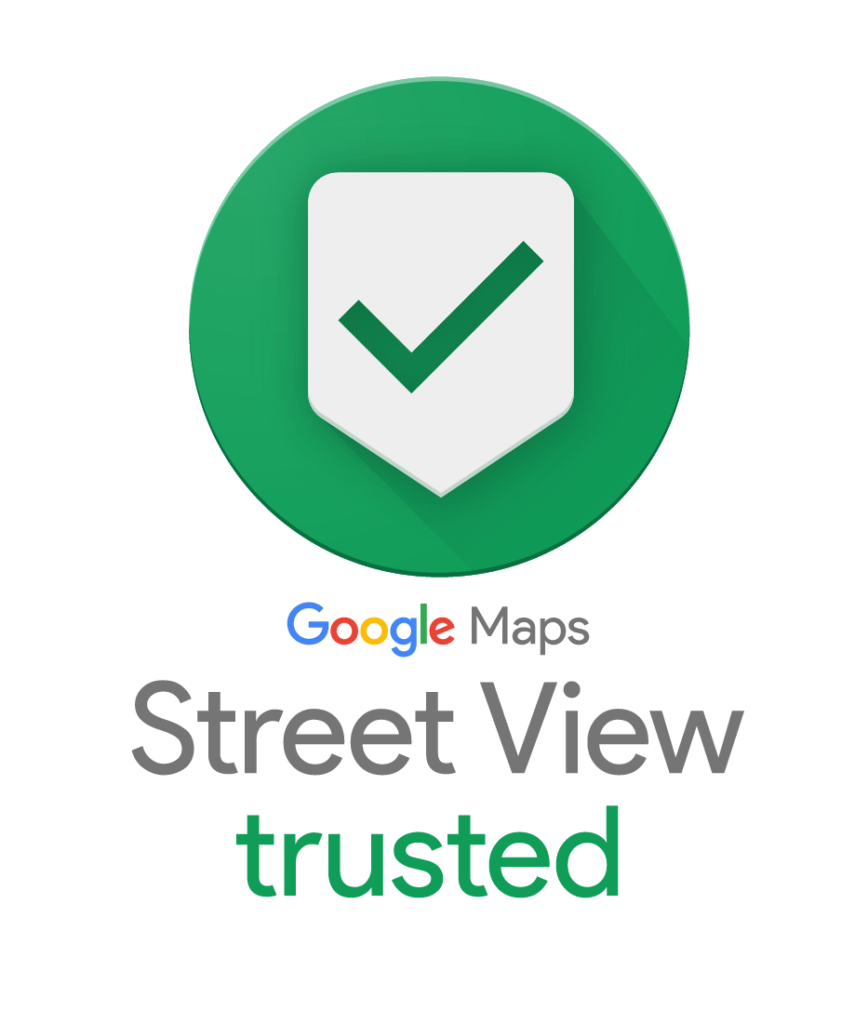 Benzin er en Google Street View Trusted Partner. Badge.