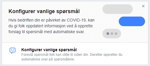 Facebook vil be deg om å sette opp ofte spurte spørsmål.